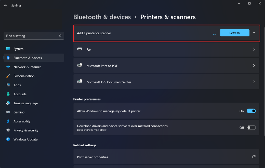vernieuw windows 11 kan canon printer niet detecteren