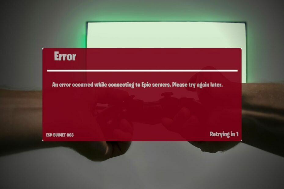 hvordan å fikse en feil oppstod under tilkobling til episke servere på Xbox
