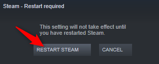 הפעלה מחדש של Steam Min