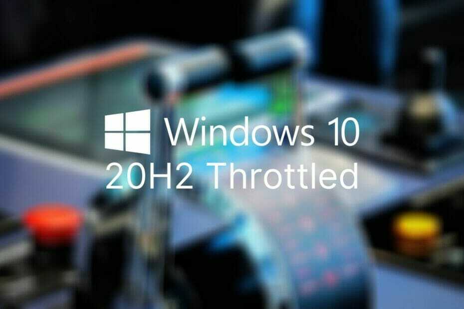 Windows 10 20H2 gedrosselt
