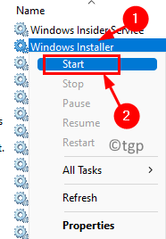 Dienste Windows Installer Start Min
