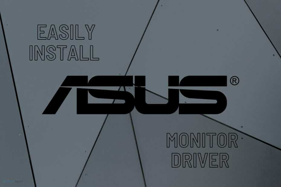 Asus Monitor driverinstallasjon