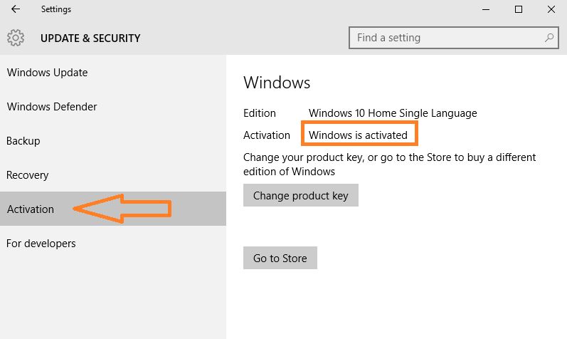 Windows-10-Aktivierungsstatus