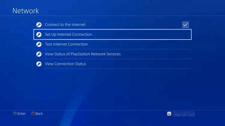 Vzpostavite internetno povezavo na PS4