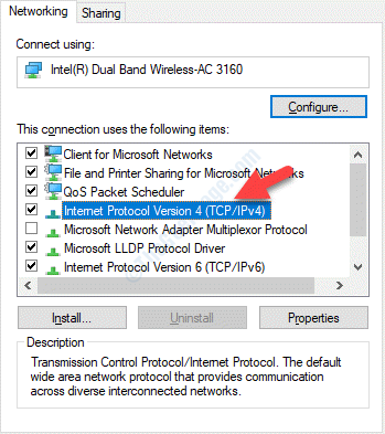 „Wifi“ ypatybės Tinklo interneto protokolo 4 versija (TCP Ipv4)