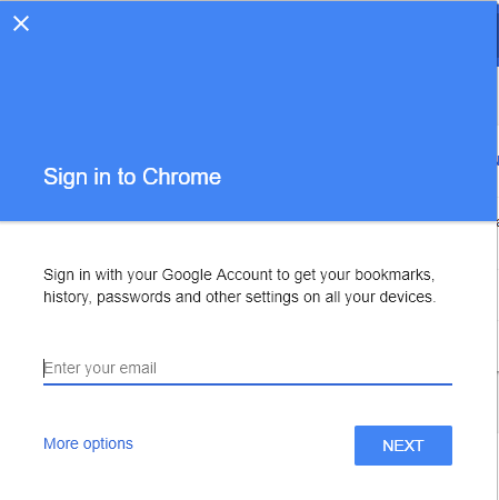 Chrome تسجيل الدخول