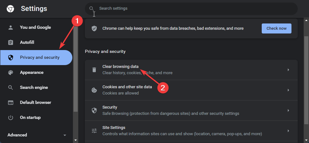Chrome-ความเป็นส่วนตัวและความปลอดภัย