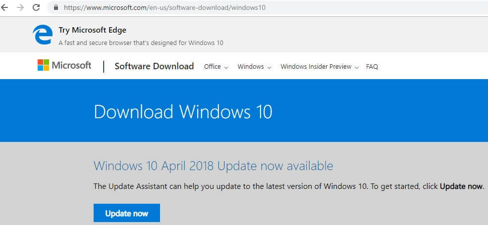 Windows 10 uppdateringsassistent