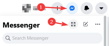 メッセンジャーオープンFacebookメッセンジャーメッセージを無視する