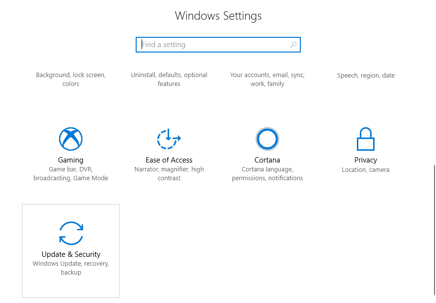 pääsete juurde Windowsi värskendusvõimalustele