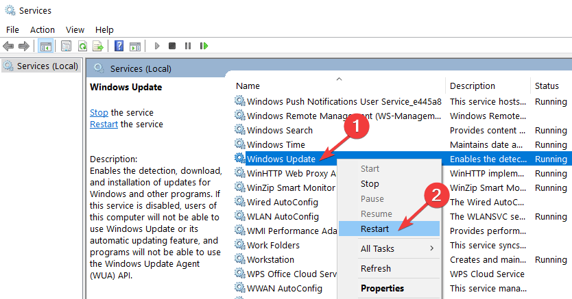 Windows Update-Dienst neu starten
