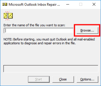 Scanspst Outlook Yanıt Vermiyor