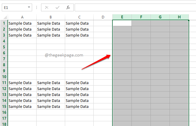 Kaip greitai įterpti kelias tuščias eilutes arba stulpelius į „Excel“ lapą