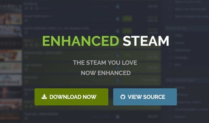 Parema mängukogemuse saamiseks laadige alla brauseri laiendus Enhanced Steam