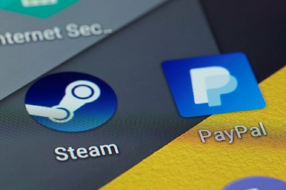 steam error PayPal kjøp