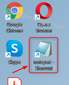 Notizblock-Shortcut-Symbol auf dem Desktop Win11