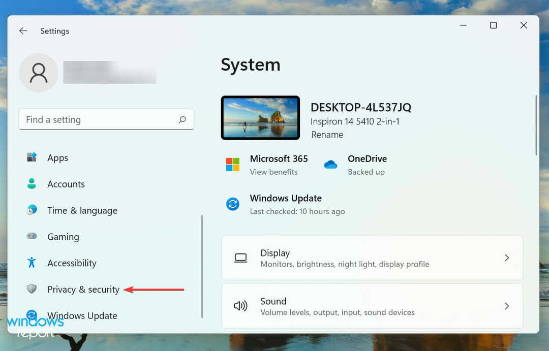 Lifecam Studio Windows 11'i düzeltmek için gizlilik ve güvenlik