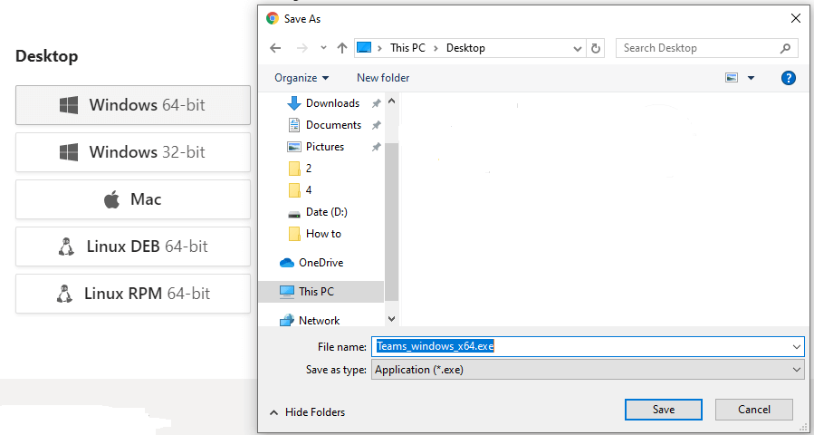 Microsoft Teams-Desktopclient