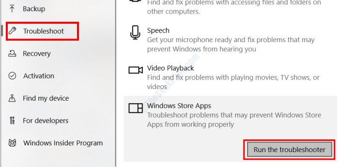 Pemecah Masalah Aplikasi Windows Store