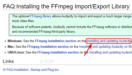 Минимальная страница загрузки Ffmpeg Lib