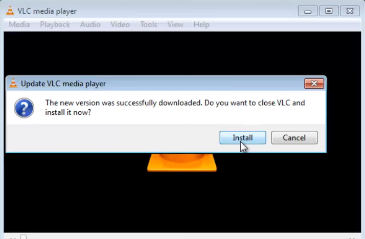 Opdater VLC medieafspiller prompt vlc flette videoer fungerer ikke