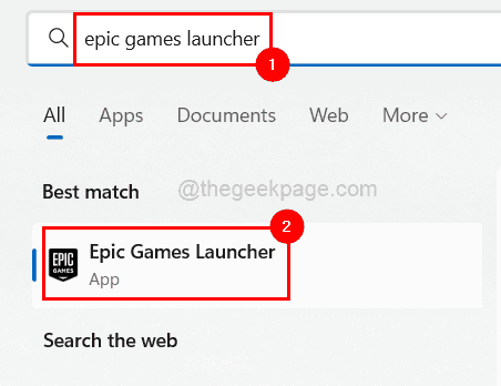 Atidarykite „Epic Games Launcher 11zon“.