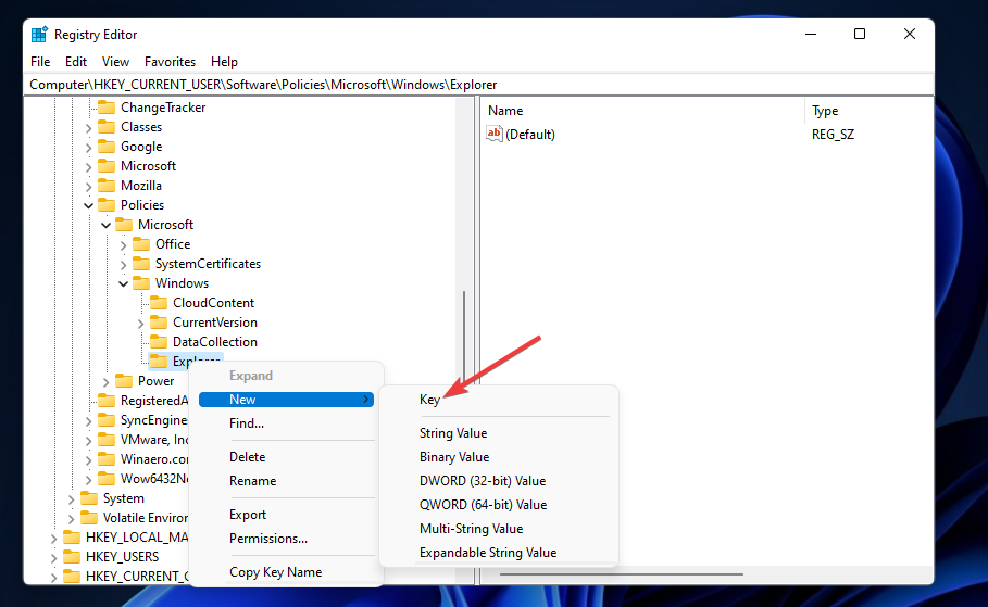 L'option clé du centre d'action Windows 11 ne s'ouvre pas