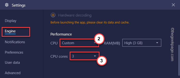 CPU Benutzerdefinierter Kern 3 Min