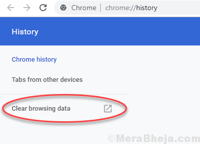 Borrar datos mínimos de navegación de Chrome