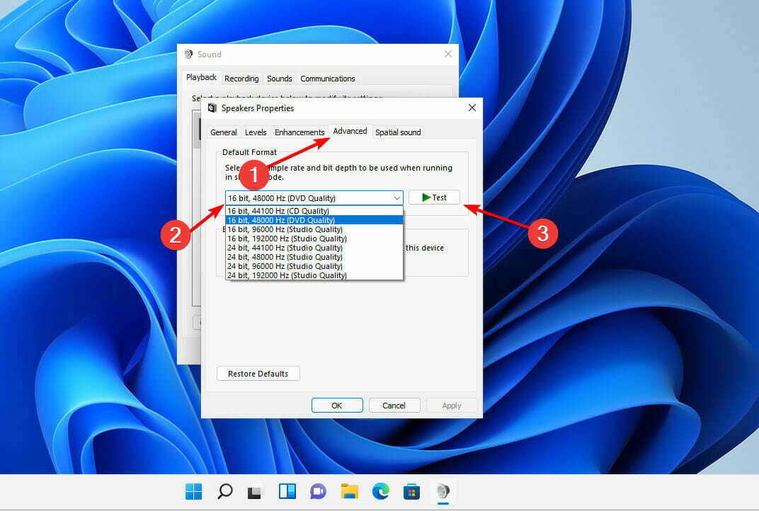 napredna kartica Windows 11 realtek audio upravljački program