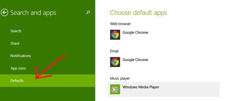 scegli le app predefinite di Windows 8.1 4