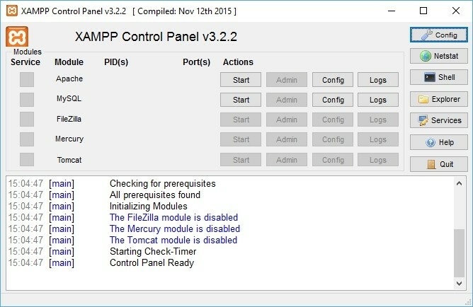 Installer Apache, PHP og MySQL (MariaDB) på Windows ved hjælp af XAMPP