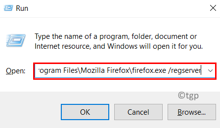 Paleiskite „Firefox“ reguliavimo serverio min