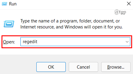 Pokrenite Windows Regedit