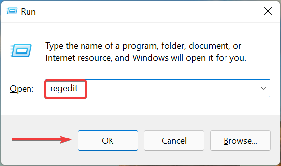 Luncurkan Registry Editor untuk memperbaiki msedgewebview2.exe cpu tinggi