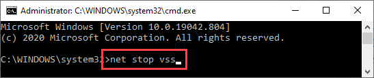 Net stop Vss Min