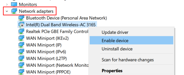 Korjaus: WiFi-kuvake puuttuu tehtäväpalkista Windows 10 -tietokoneessa
