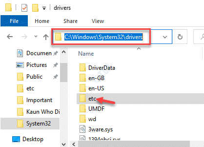 File Explorer Naviger til drivermappe osv