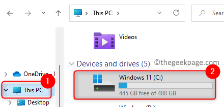 Tämä PC Select C Drive Min