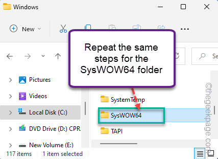 Επαναλάβετε το Syswow64 Folder Min