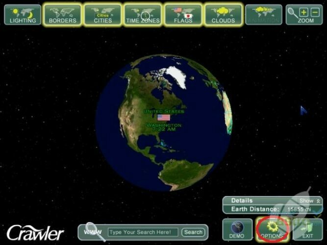 3D Earth-Bildschirmschoner