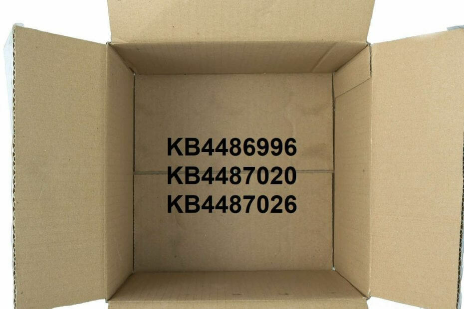 KB4486996, KB4487020 et KB4487026 résolvent les problèmes de navigation