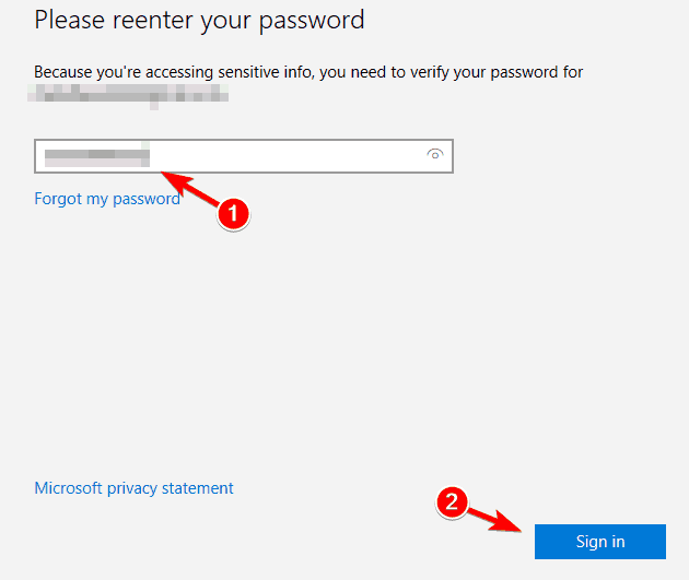 Windows 10-pålogging for fingeravtrykk fungerer ikke, skriv inn passordet ditt