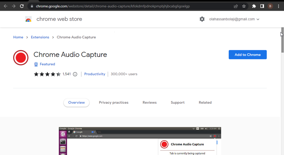 chrome audio browser optager