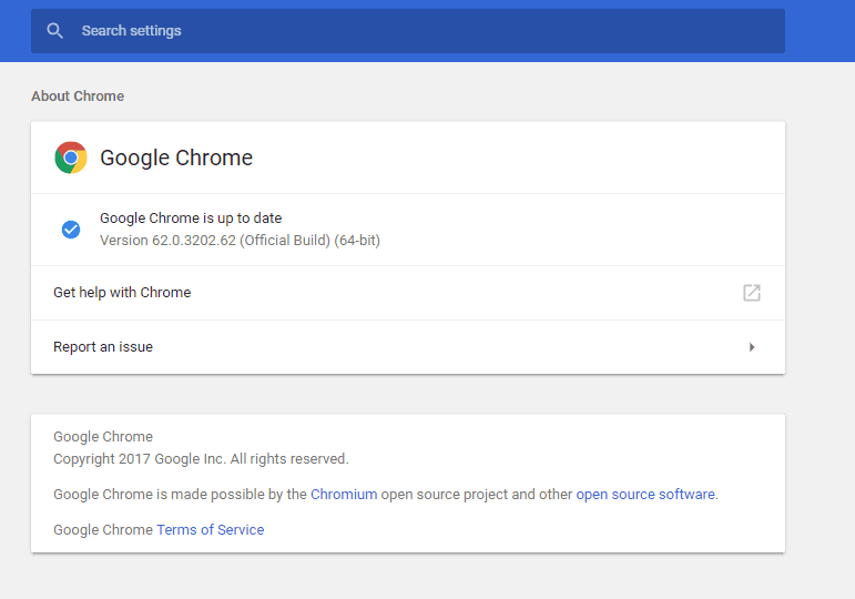 päivitä google chrome