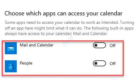 Vælg hvilke apps der kan få adgang til din kalender Sluk for apps