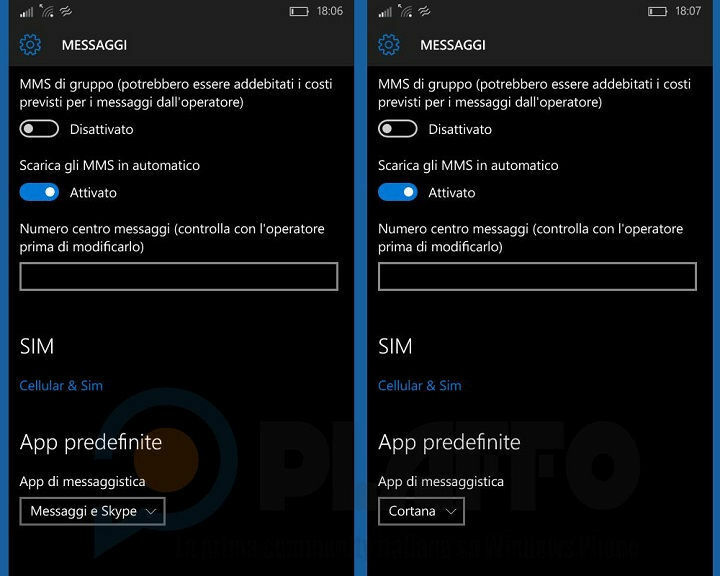 Cortana sarà il client SMS predefinito nelle prossime build di Windows 10 Mobile?