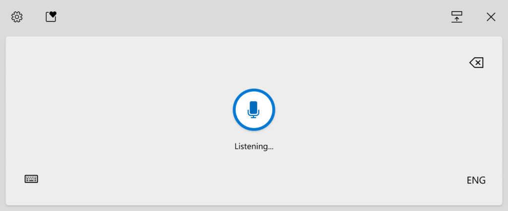 Při používání dotykové klávesnice ve Windows můžete pomocí ikony mikrofonu rychle používat hlasový text. 