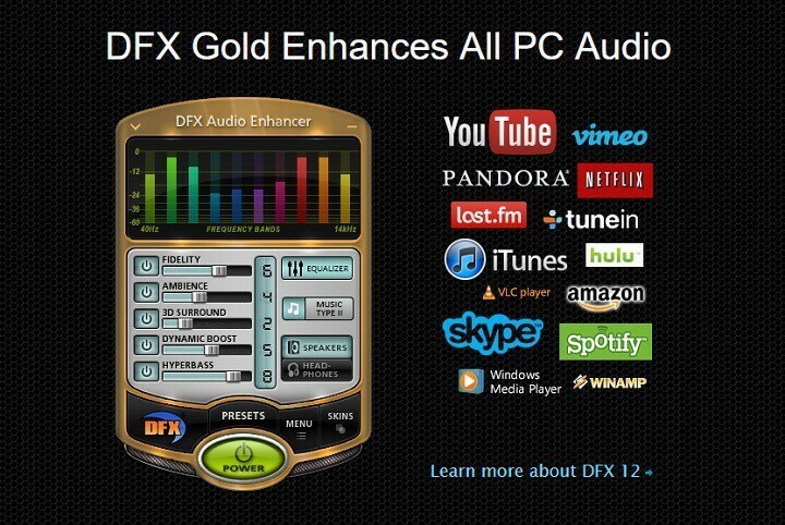 Mejorador de audio DFX