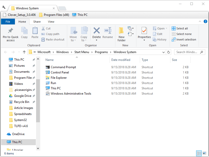 система Windows командной строки